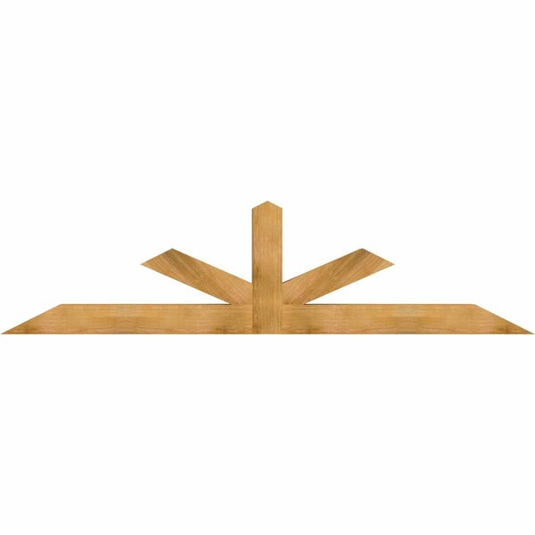 Ekena Millwork Saratoga Rough Sawn Timber Gable Bracket, Western Red Cedar, 108"W x 27"H x 6"D x 6"F, 6/12 Pitch GBW108X27X0606SAR00RWR - main